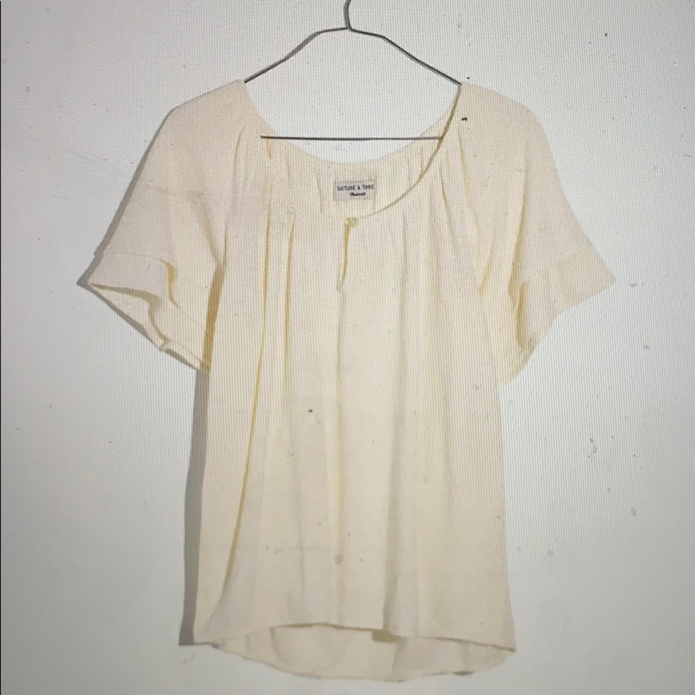 Texture & Thread Tiered-Sleeve Top